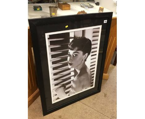 Framed portrait of Audrey Hepburn