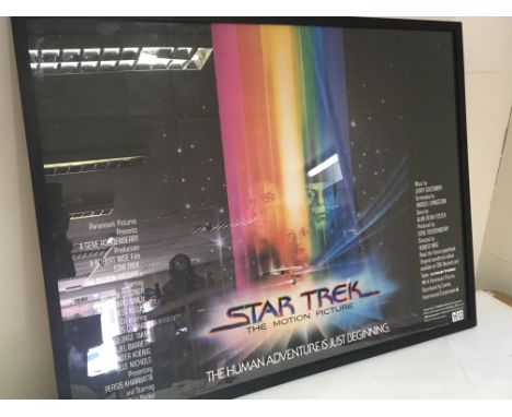 A Genuine First Film Cinema Quad poster from 1979 Star Treck framed. NO RESERVE