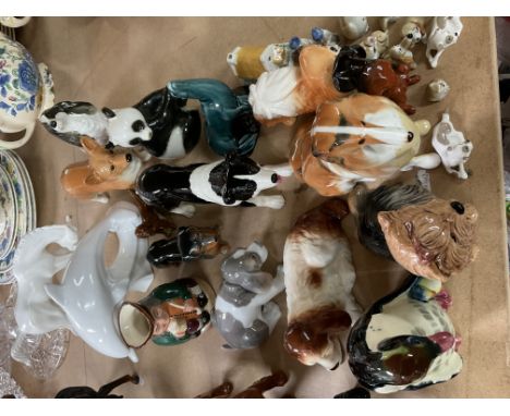 A collection of Collectable animal figures including Lladro, Sylvac, USSR, Doulton, Wade, Poole. Etc.
