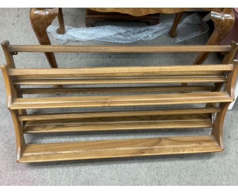 2 Ercol wall shelves. 96cm.