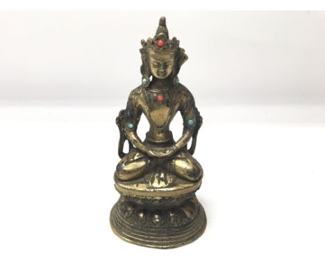 Gilt bronze Chinese figure