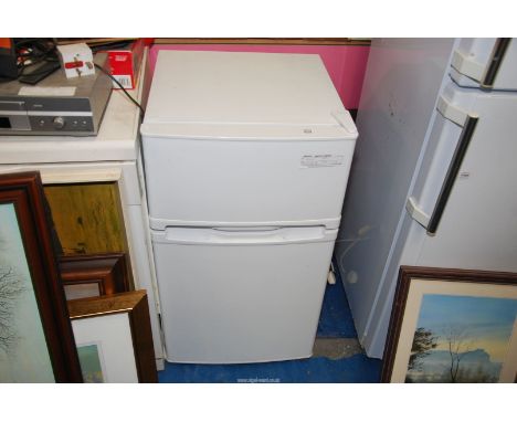An under counter fridge/freezer.
