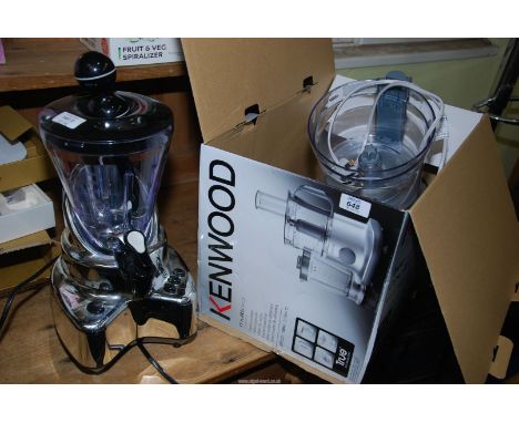 A "Kenwood" multi pro compact food processor and a "Kenwood" New York smoothie maker.