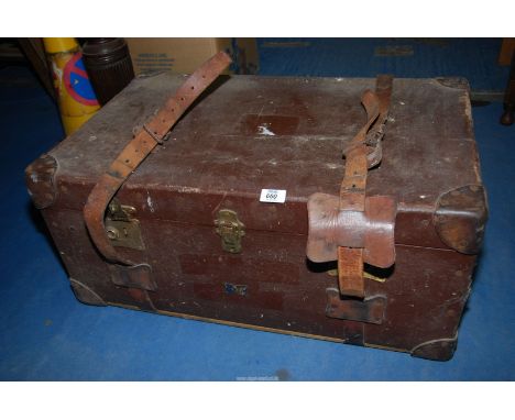 An old "Pukka" travel trunk.