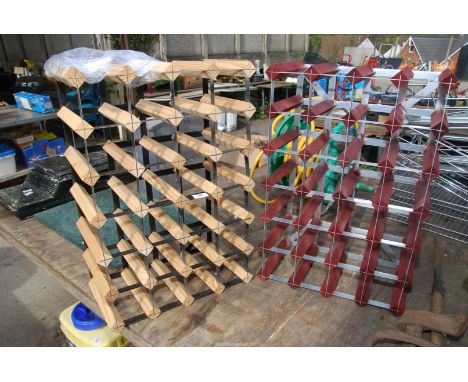 Two wine racks.