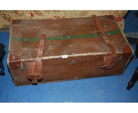 A "Finnigans of Bond Street" Leather travel Trunk.