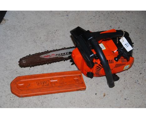Petrol chainsaw.