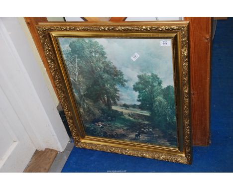 A gilt framed John Constable print.