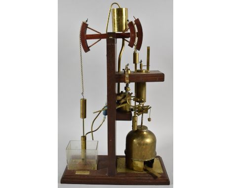 A Kit Built Sussex Steam 'Newcomen' Engine, Untested and Missing One Chain, Complete with Printed Information 