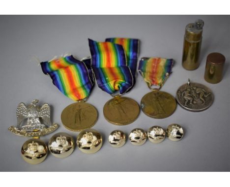 A Collection of Three WWI Medal Awarded to Pt. Stewart, Northumberland Fusiliers, S Humphreys, Royal Navy and Driver P Cocker