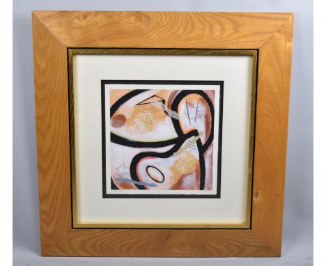 A Framed American Original Artwork, After Miro III, 1/1 Signed Chenin, 29cm Square 