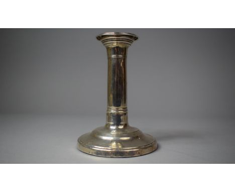 A Single Silver Candle Stick, Birmingham Hallmark, 13.25cm High 