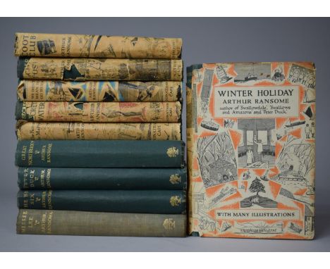 A Collection of Ten Arthur Ransome Novels to Include Secret Water, We Didn't Mean to Go to Sea, Peter Duck, Coot Club, Winter