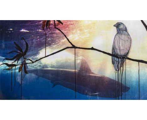 Sage Vaughn &amp; Michael Muller (Collaboration), 'At Ease', 2011, unique acrylic oil, ink, and vellum on c-print, signed by 