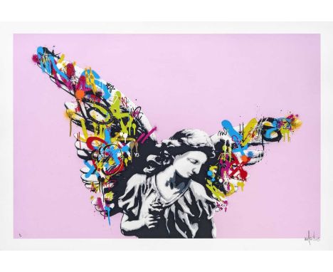Martin Whatson (Norwegian 1984-), 'Angel (Pink)', 2013, screen print in colours on 300gsm Somerset Satin paper, signed and da