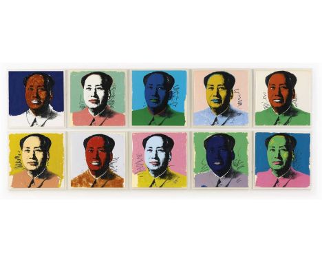 After Andy Warhol, 'Mao', a complete set of 10 screenprints in colours on stiff wove paper, each with the 'Sunday B. Morning 