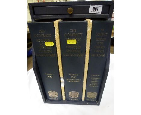 The Compact Edition Of The Oxford English Dictionary Volumes I, II,III Very Good Condition