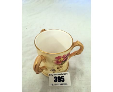 Royal Worcester small 3 handled loving cup 6 cm height