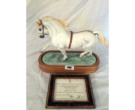 Royal Worcester Welsh mountain pony with certificate no.164/500 on stand