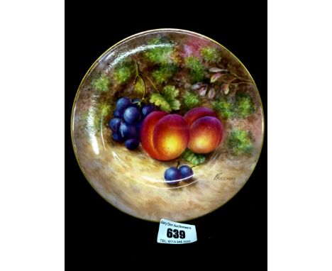 Royal Worcester Hand Painted Plate of Fruit Signed Freeman
