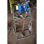 OXY ACETYNE BURNING UNIT SET (HOES, TIPS, GAUGES, CART)