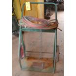 OXY ACETYNE BURNING UNIT SET (HOES, TIPS, GAUGES, CART)