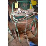 OXY ACETYNE BURNING UNIT SET (HOES, TIPS, GAUGES, CART)