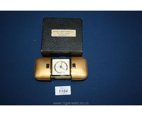 A self cased Europa travelling Clock in box