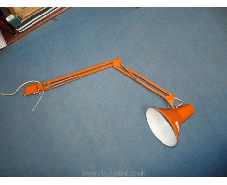 A wall mounted angle poise lamp by 1001 Lamps Ltd, London