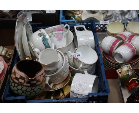 A quantity of miscellaneous china including Portmeirion 'Totem' soup bowls and saucers, a Tuscan part Teaset, Royal Worcester