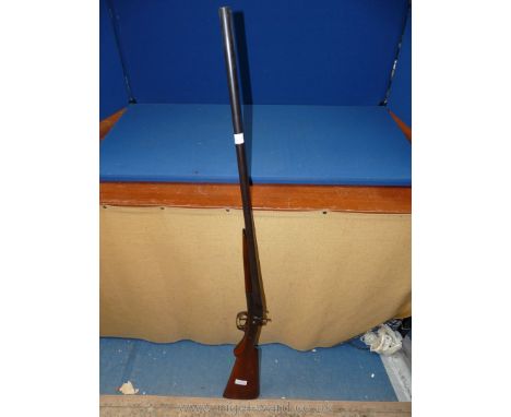 A 12 bore side by side Hammer Belgian shotgun circa 1880, serial no.17612, reg. no. 22/V/0800040
