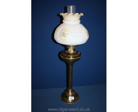 A Brass oil lamp.