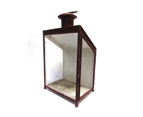 A BRITISH RAILWAYS (MIDLAND REGION) STATION LAMP  the top marked 'BR(M)' (lacking glass and fittings), 64cm high inclusive of
