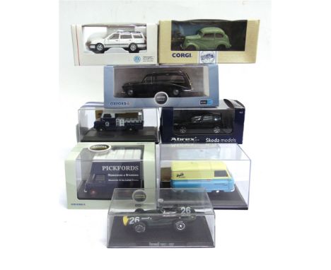 EIGHT 1/43 SCALE DIECAST MODEL VEHICLES  by Oxford Diecast (4); Schabak (1); Abrex (1); and others (2), each mint or near min