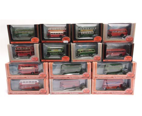 FOURTEEN 1/76 SCALE EXCLUSIVE FIRST EDITIONS MODEL BUSES  in London Transport and Greenline liveries, each mint or near mint 