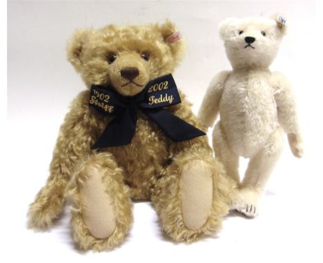 TWO STEIFF COLLECTOR'S TEDDY BEARS  comprising 'Centenary Teddy Bear', blond, limited edition No.6504, with certificate of au