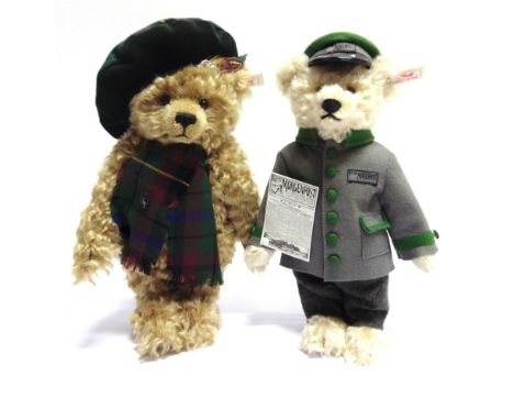 TWO STEIFF COLLECTOR'S TEDDY BEARS  comprising 'Teddybar Berliner Morgenpost', blond, limited edition 1306/1500, with certifi