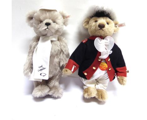 TWO STEIFF COLLECTOR'S TEDDY BEARS  comprising 'Teddybar Graf Zeppelin', grey, limited edition 951/1500, with certificate of 