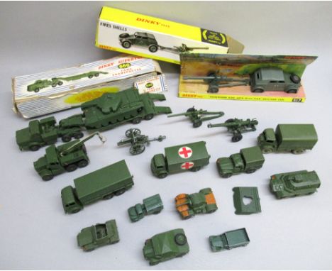 DINKY TOYS VOLKSWAGEN K.D.F. WITH P.A.K. ANTI-TANK GUN No. 617 (NO SHELLS) IN ORIGINAL BOX AND DINKY SUPERTOYS No. 660 TANK T