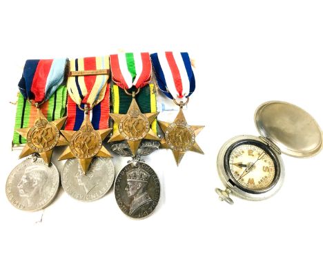 A WWII medal group, comprising of seven medals, a George VI Efficiency medal named 323466 Sjt. W. J. Wilson Intelligence Corp