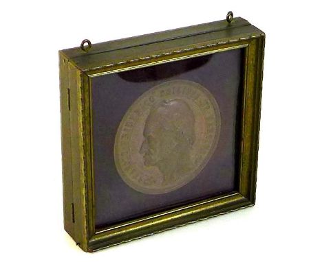 A 19th century bronze medallion, 1864 Bronze Medallion of Carl Friedrich Philipp von Martius by C. Radnitzky, obverse with a 