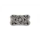 Onyx-Diamant-Brosche