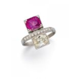 Burma Rubin-Diamant-Ring
