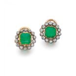 Smaragd-Diamant-Ohrschmuck