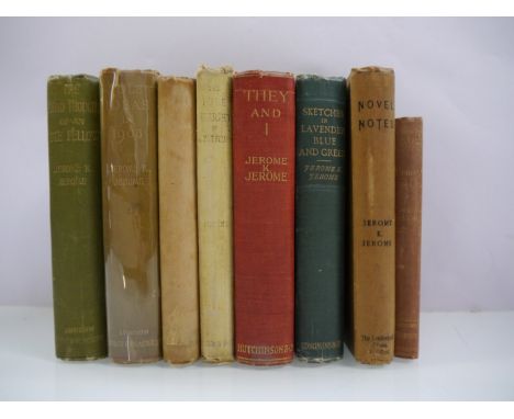 Jerome K Jerome, eight titles, mainly first editions, including: 'Sketches in Lavender Blue and Green', London, 1897, 1st edi