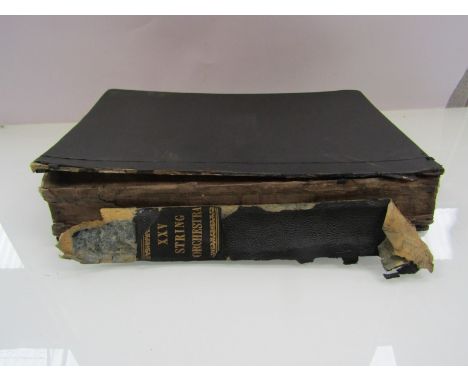 A large scrapbook relating to the XXV String Orchestra of Leeds, 1922-1930, well executed manuscript pen, ink and watercolour