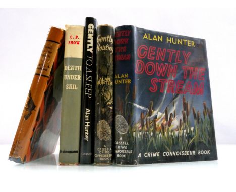 Alan Hunter, 3 Inspector George Gently crime fiction novels set in Broadland and East Anglia, all Cassell UK 1st editions in 