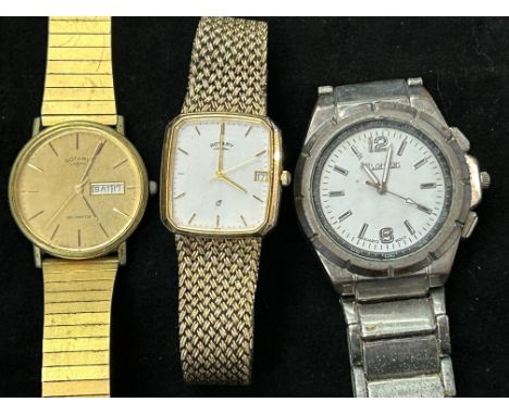 2x Rotary &amp; 1 other wristwatch 