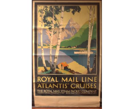 Percy Padden - 'Royal Mail Line Atlantis Cruises' (Norway Travel Poster), lithograph, printed by Sanders Phillips &amp; Co Lt