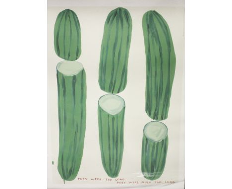 David Shrigley - 'They Were Too Long, They Were Much Too Long', offset lithograph, published by Shrig Shop circa 2020, 80cm x